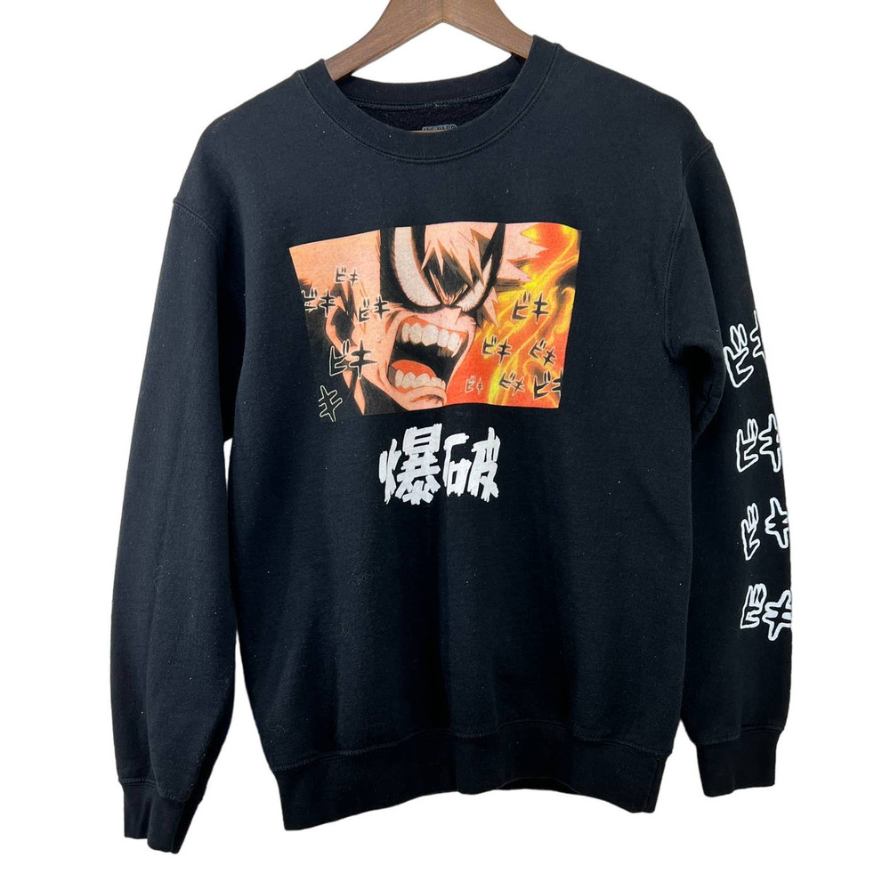My Hero Academia Sweatshirt Funimation Black Women's Size Small